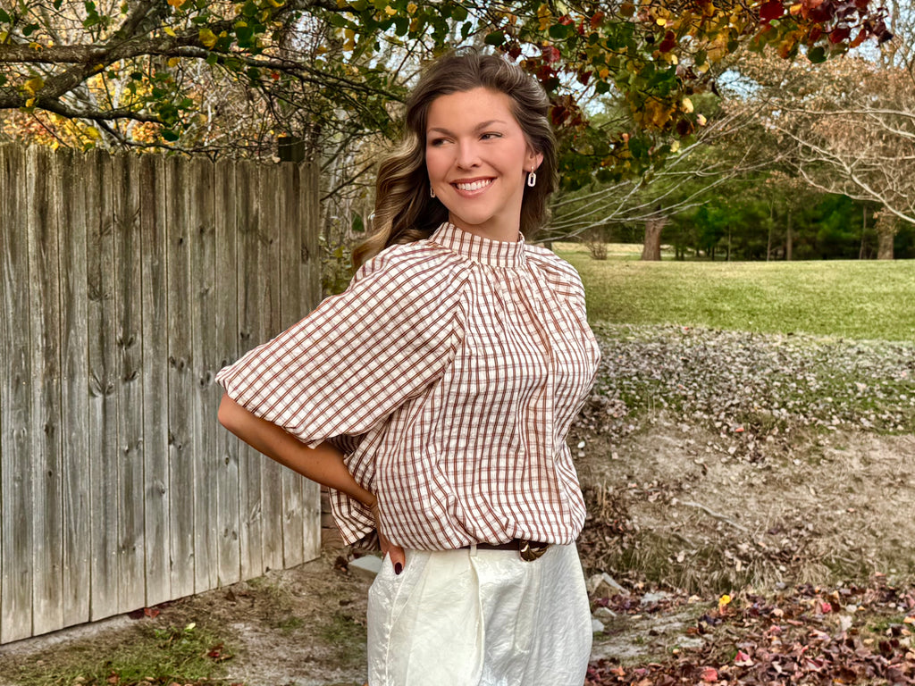 The Chelsea Checkered Blouse