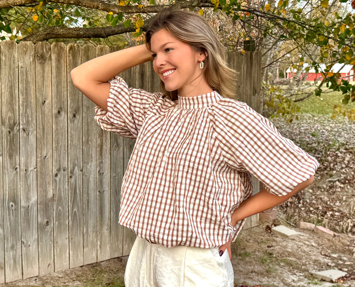 The Chelsea Checkered Blouse
