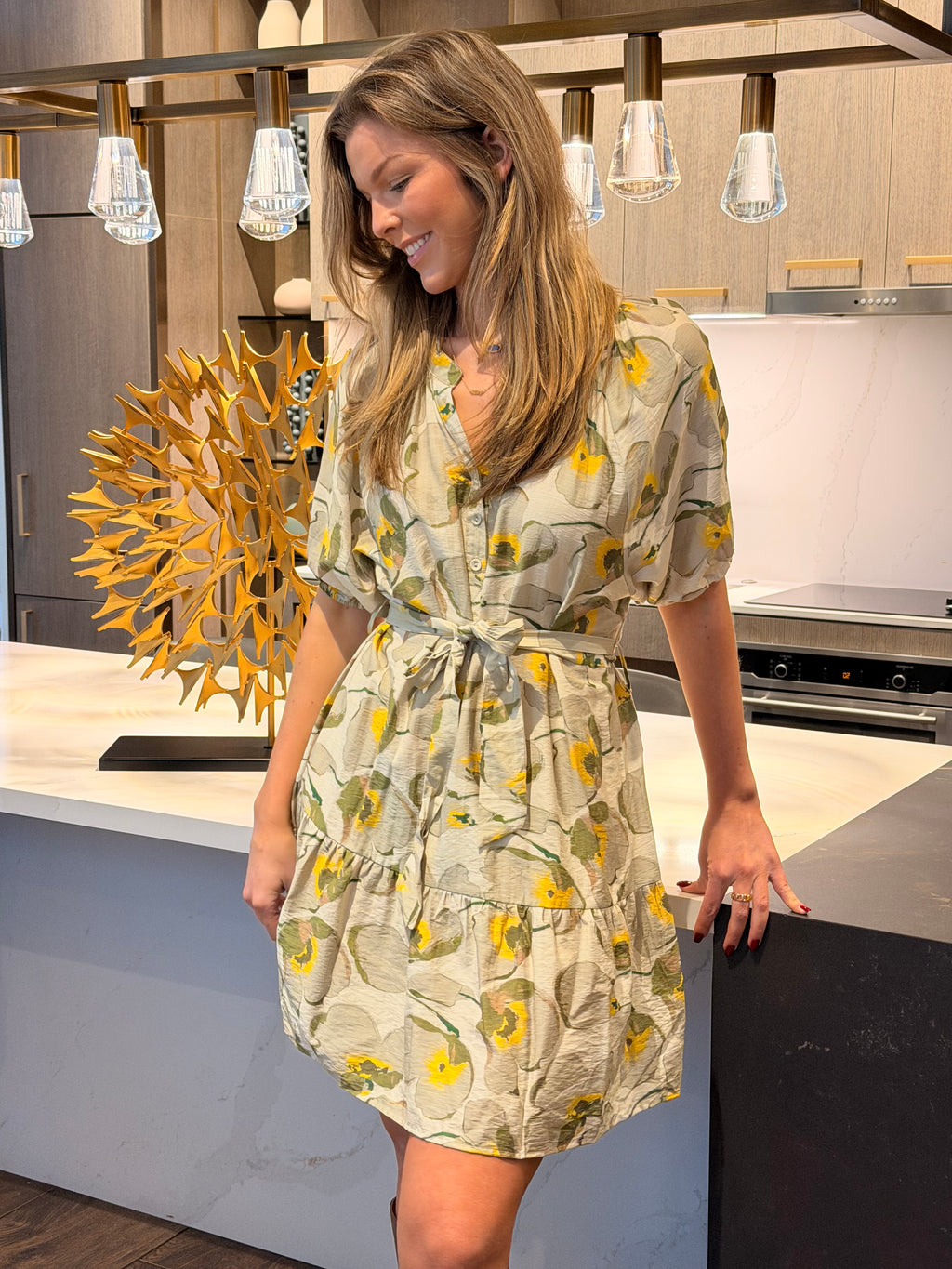 The Golden Bloom Dress